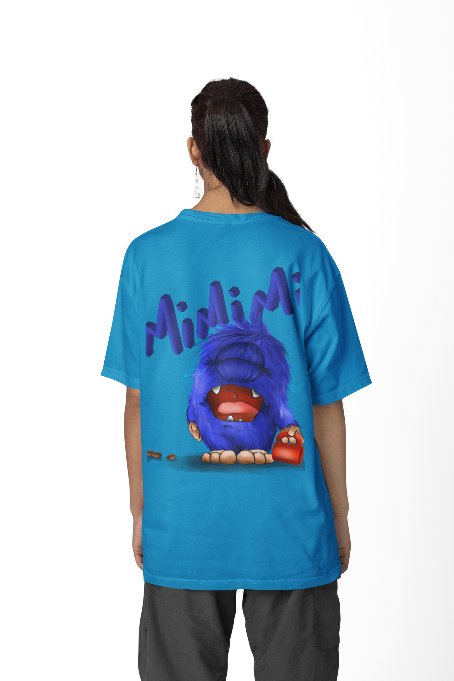 T-Shirt mit XXL Druck Kruegerhausdesign Monster in türkis blau, wähle dein Motiv siehe Bilder