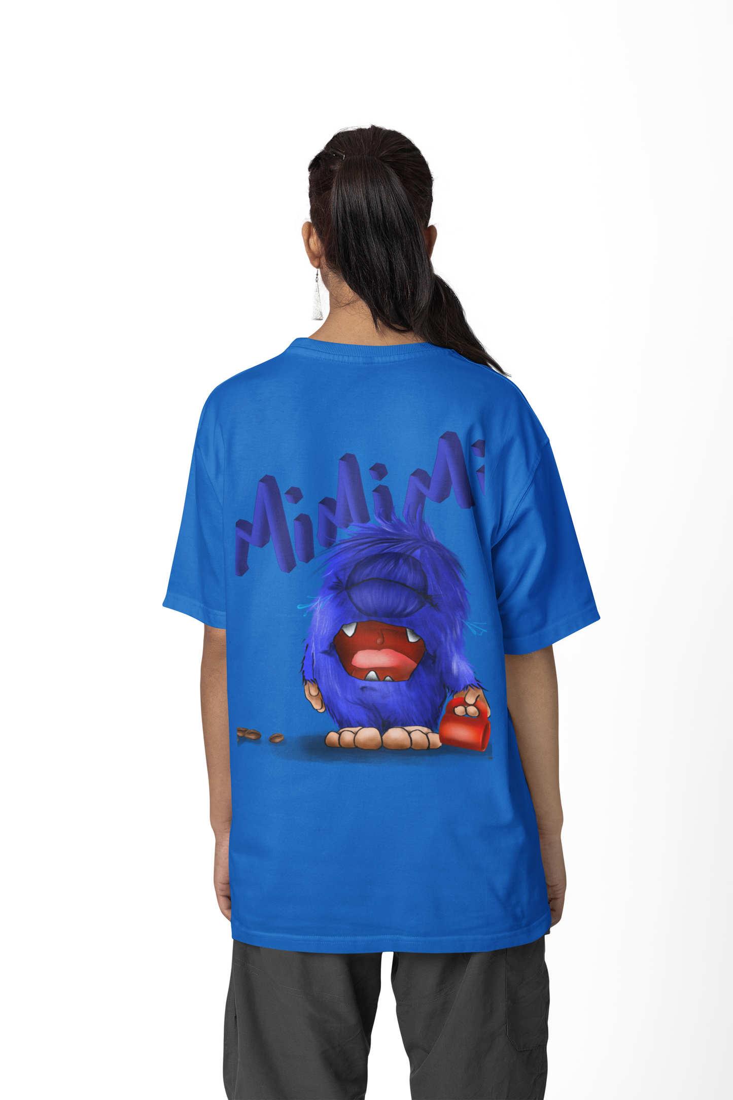 T-Shirt mit XXL Druck Kruegerhausdesign Monster in blau, Wähle dein Motiv