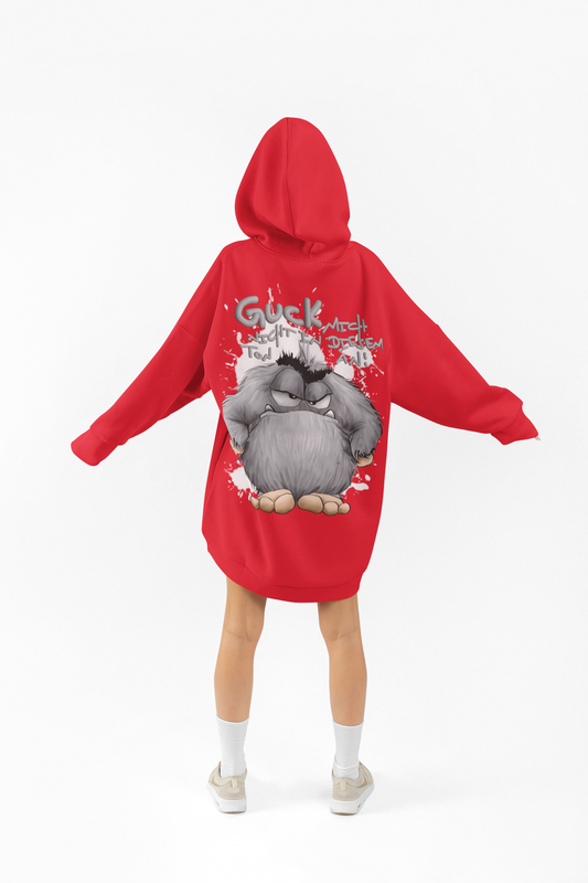 Unisex Hoodie XXL Druck Kruegerhausdesign Monster in rot Gr. XL, Monster Horst: Guck mich nicht in diesem Ton an!