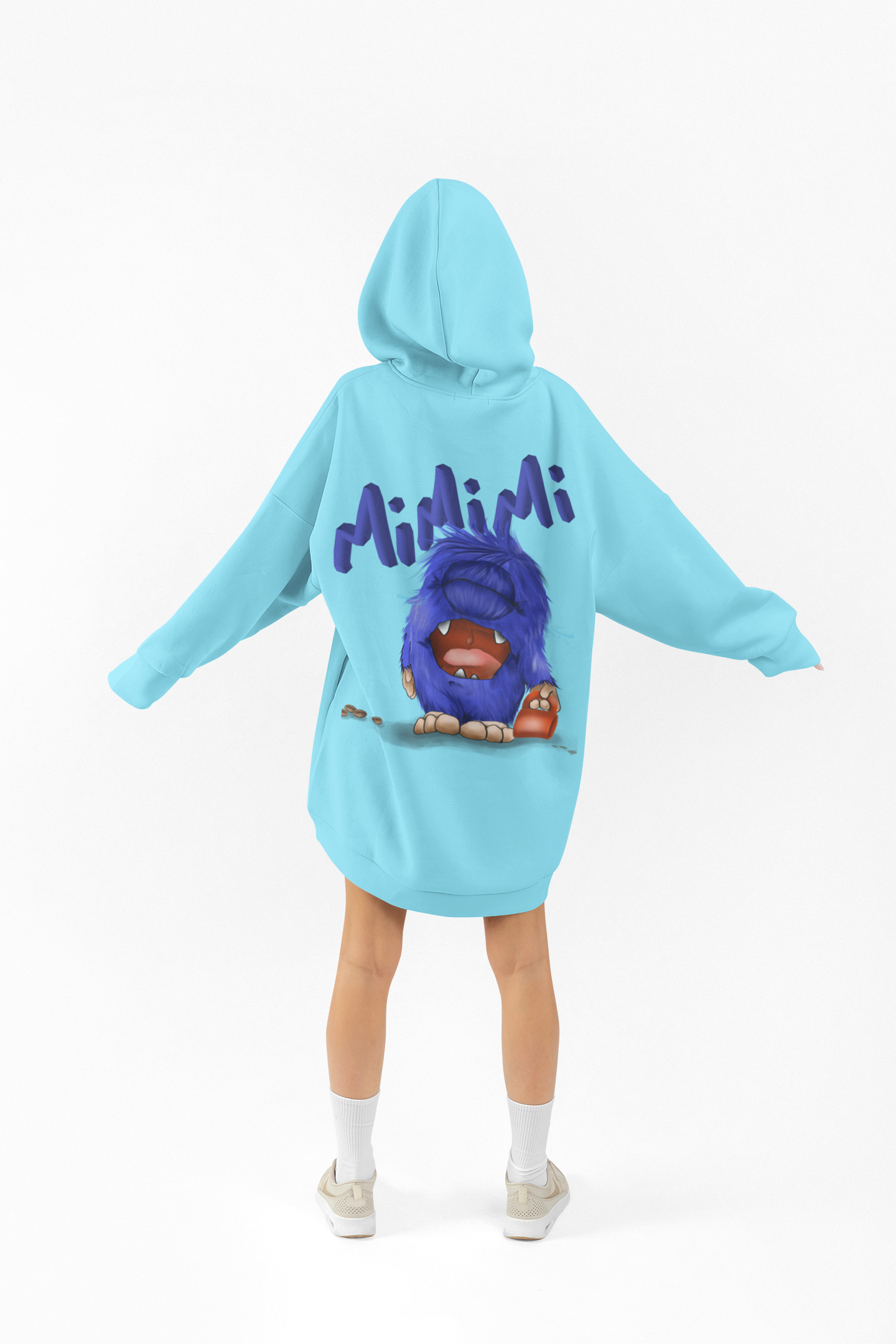 Unisex Hoodie XXL Druck Kruegerhausdesign Monster in hell türkis, Motivwahl siehe Bilder