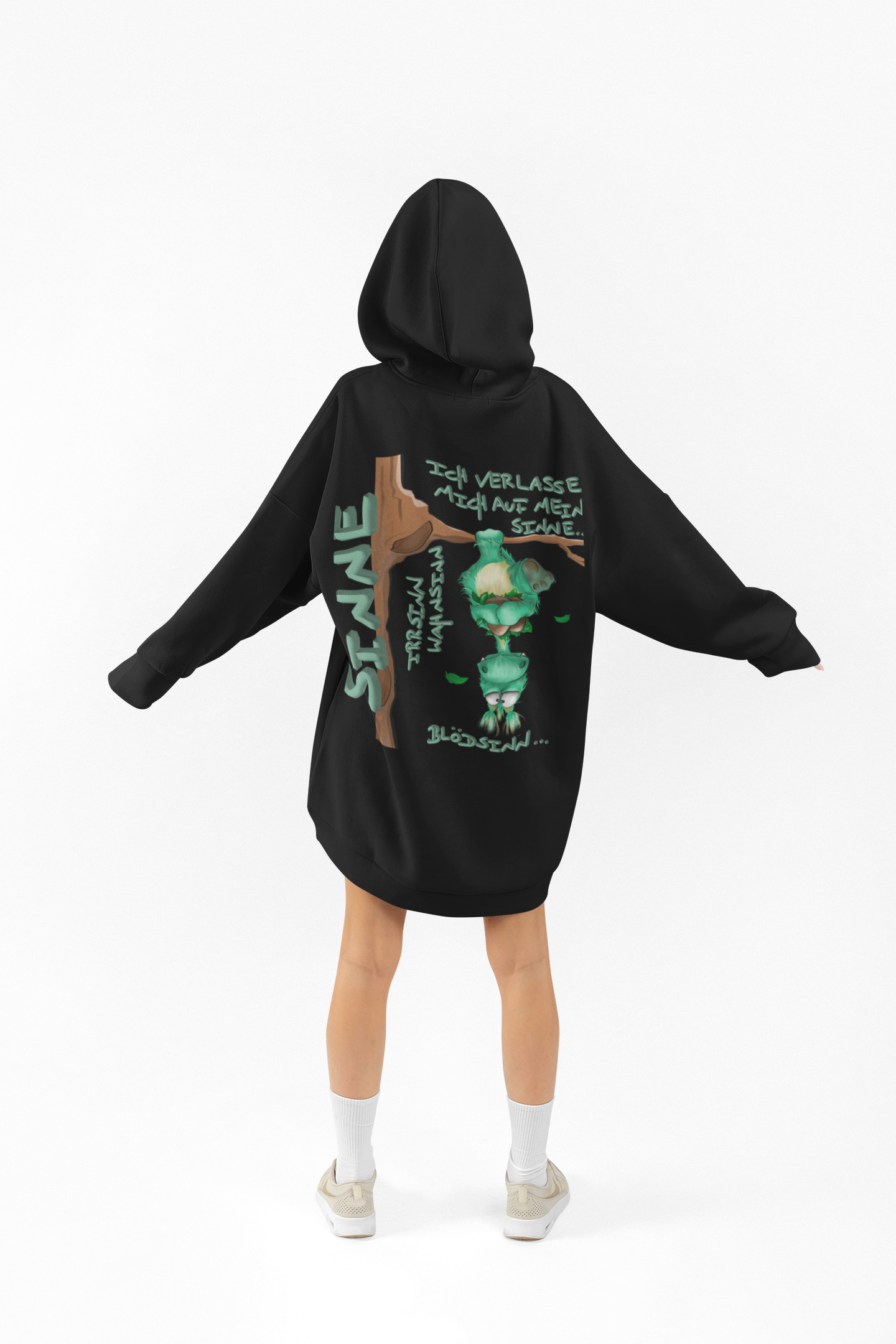 Unisex Hoodie XXL Druck Kruegerhausdesign Monster in schwarz, Motivwahl siehe Bilder