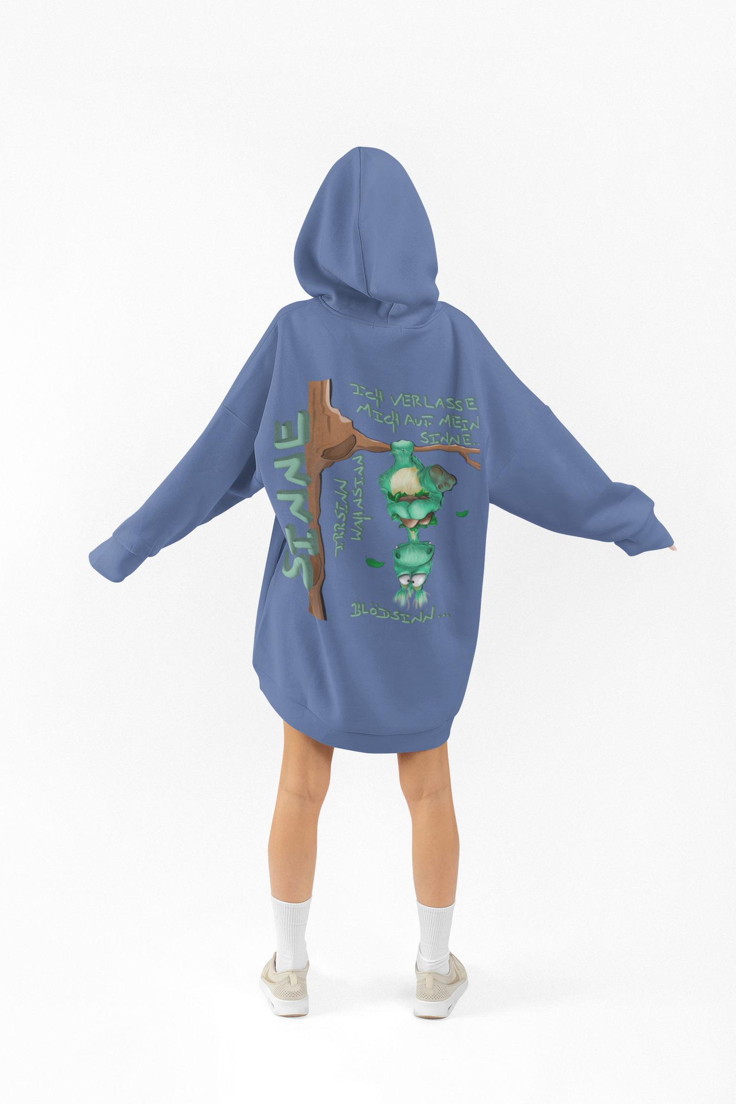 Unisex Hoodie XXL Druck Kruegerhausdesign Monster in blau, Motivwahl siehe Bilder