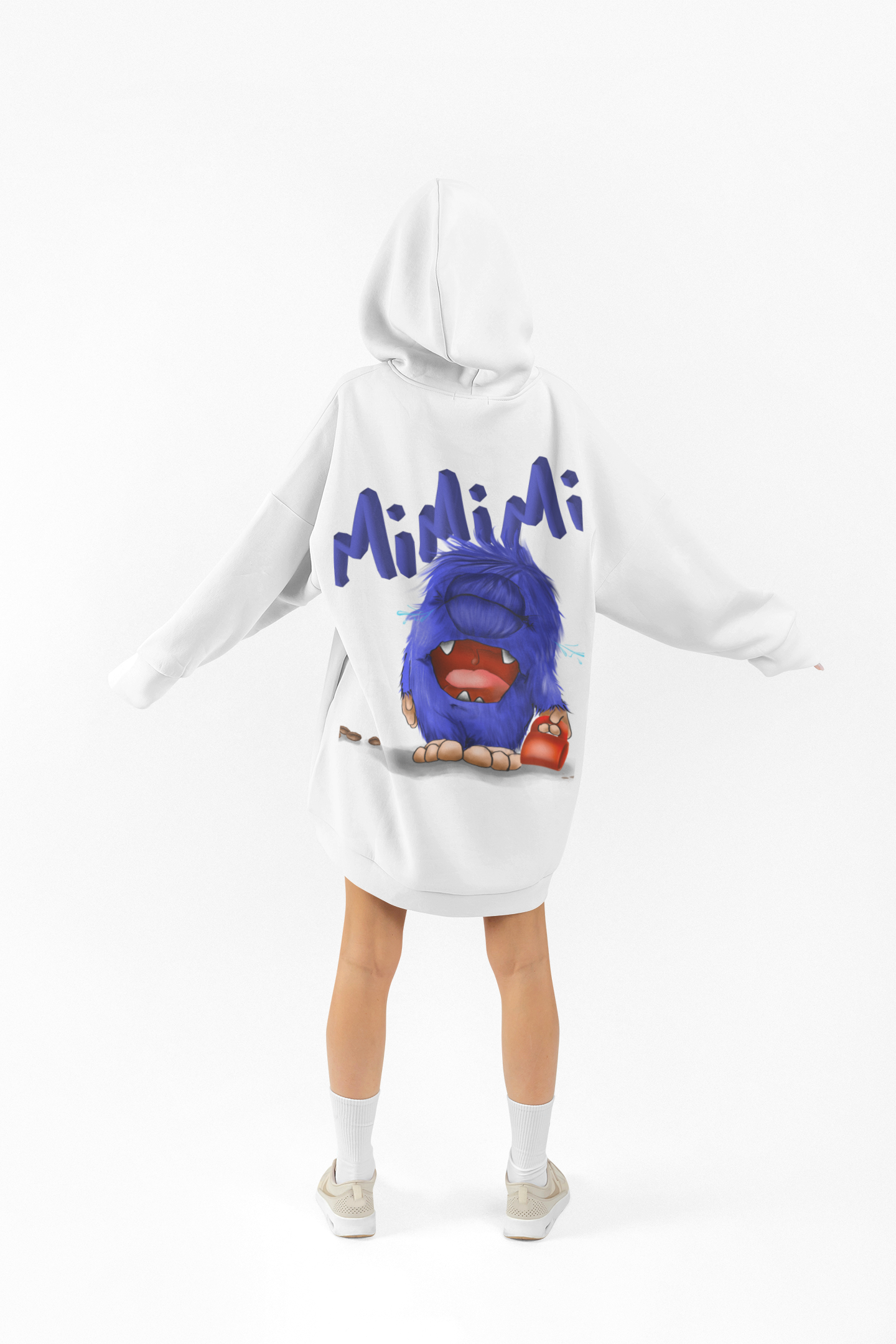 Unisex Hoodie XXL Druck Kruegerhausdesign Monster in weiß, Motivwahl siehe Bilder (Kopie)