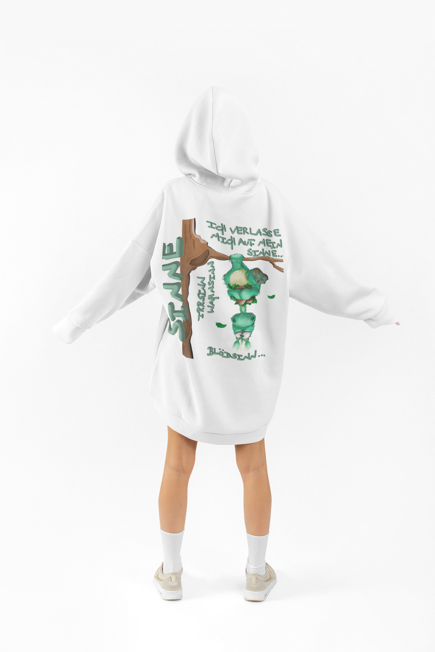 Unisex Hoodie XXL Druck Kruegerhausdesign Monster in weiß, Motivwahl siehe Bilder (Kopie)