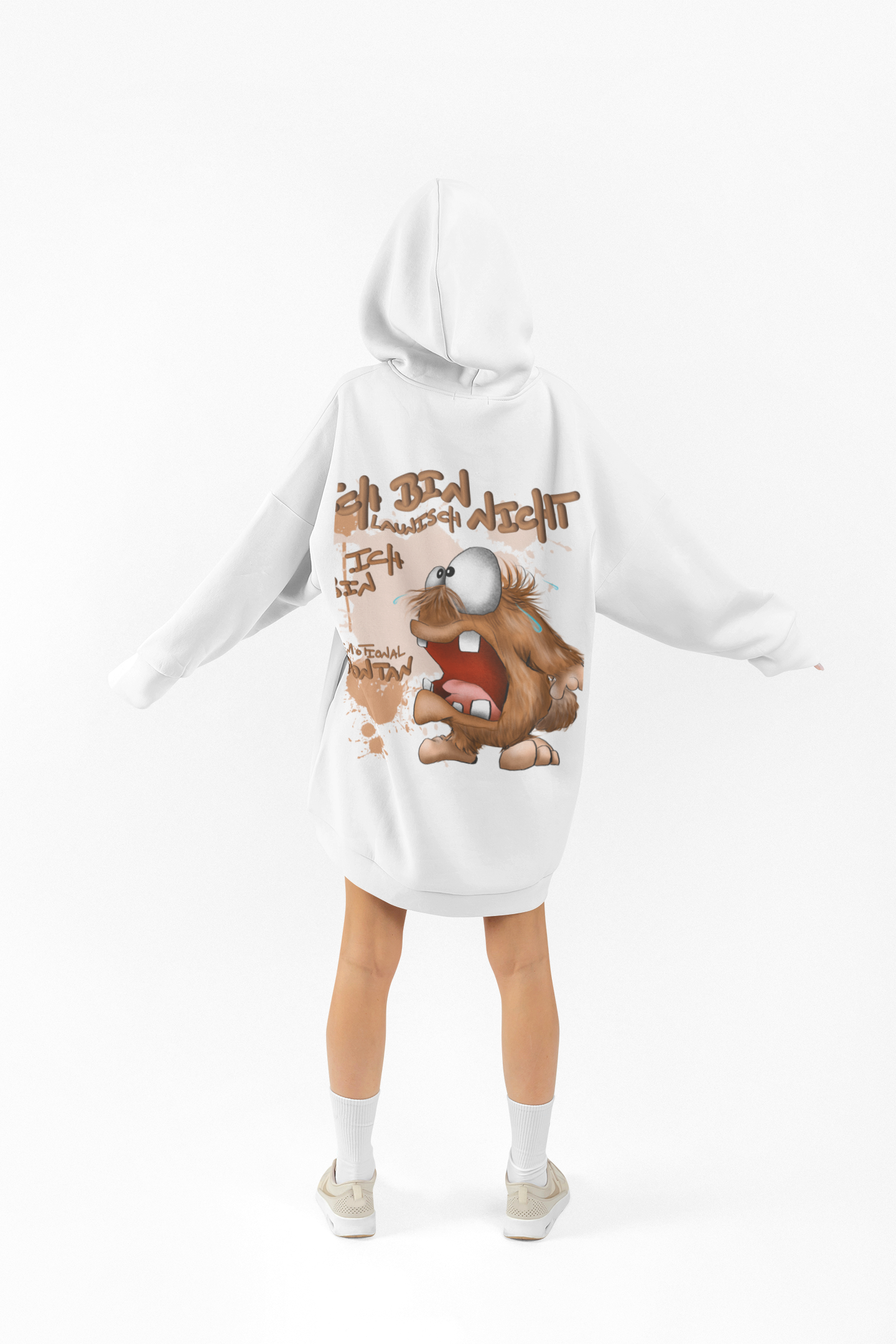 Unisex Hoodie XXL Druck Kruegerhausdesign Monster in weiß, Motivwahl siehe Bilder (Kopie)