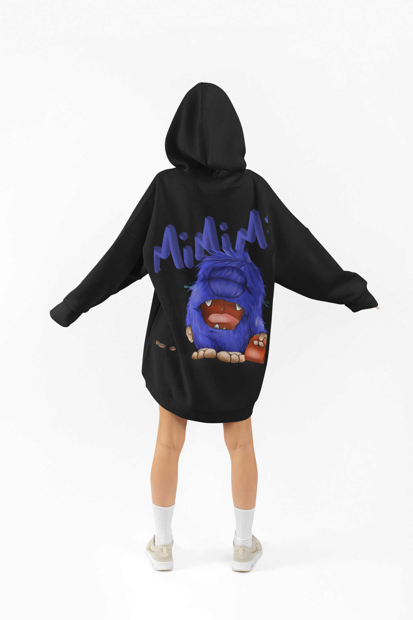 Unisex Hoodie XXL Druck Kruegerhausdesign Monster in schwarz, Motivwahl siehe Bilder