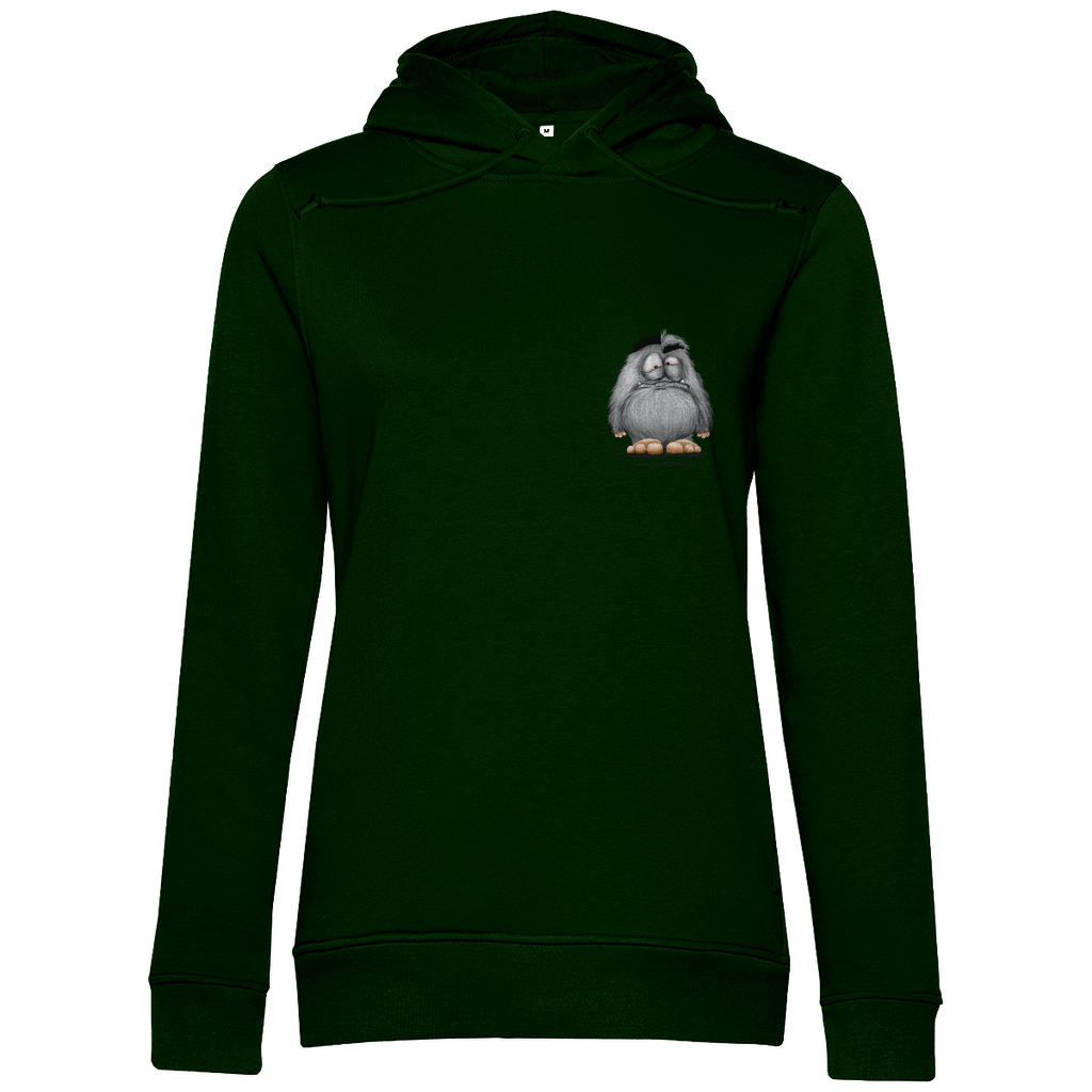 Damen Premium Bio Hoodie, slim fit,  Kapuzenpullover, Kruegerhausdesign mit Monster und Spruch, Irgendwann bin ich...