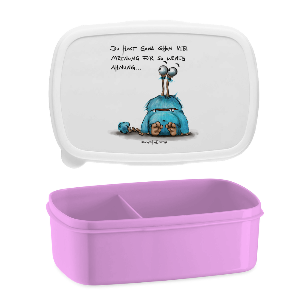 Lunchbox mit Aufteilung, Brotdose, Kruegerhausdesign Monster mit Spruch, Du hast ganz schön viel... #20