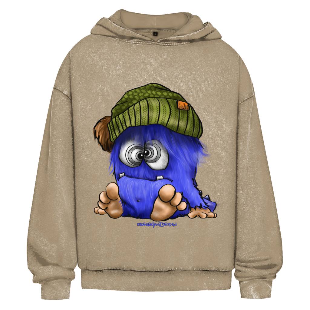 Oversize Washed Hoodie Tinnitus  Monster