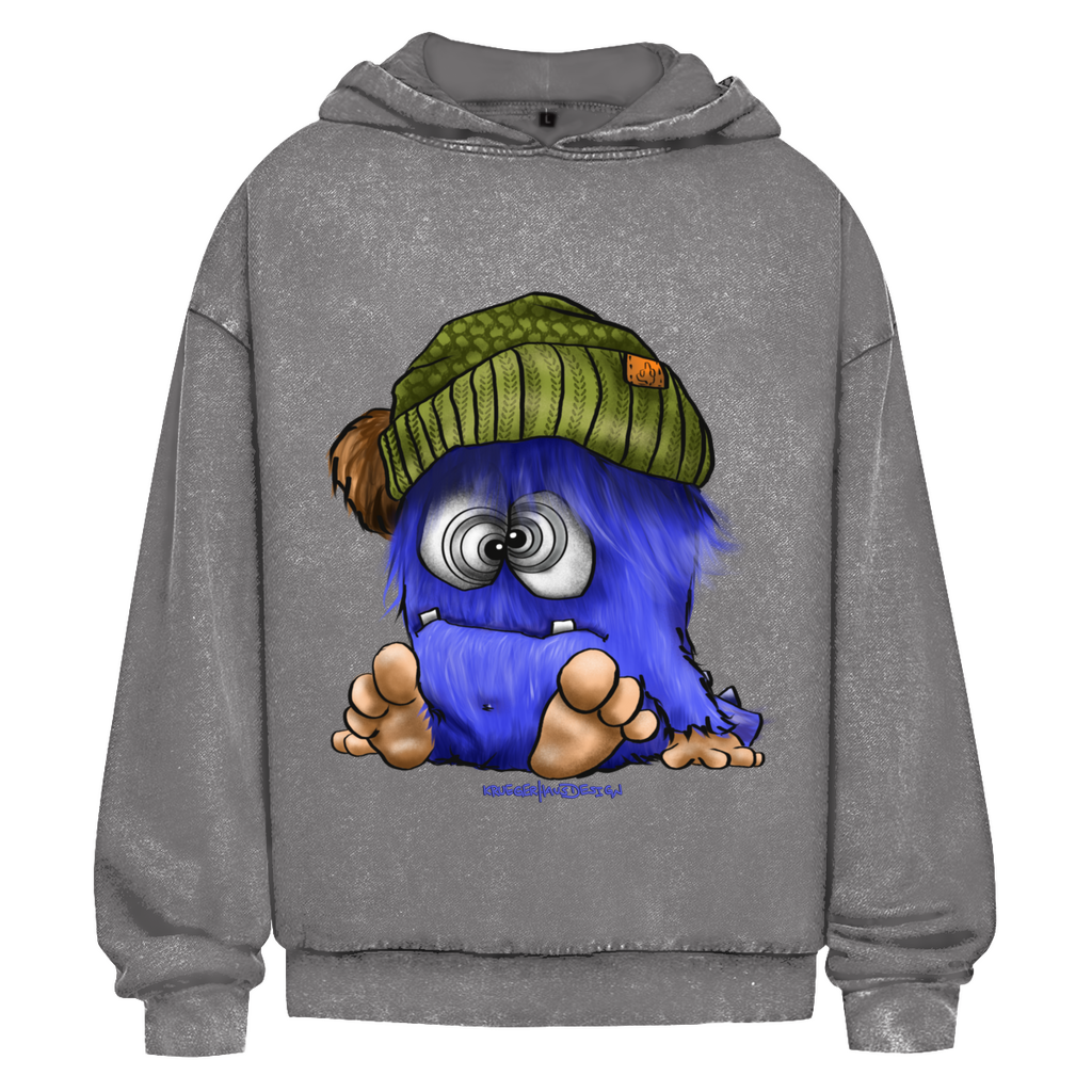 Oversize Washed Hoodie Tinnitus  Monster