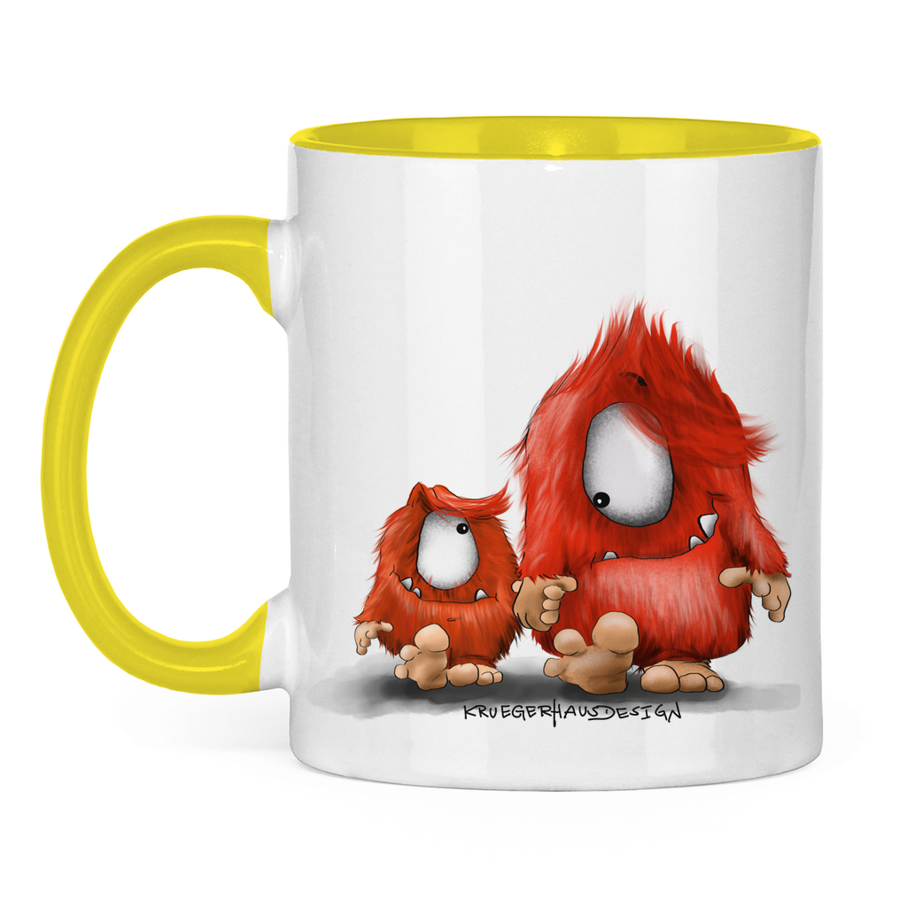 Tasse zweifarbig, Kaffeetasse, Teetasse, Du und ich... nur Monster Druck