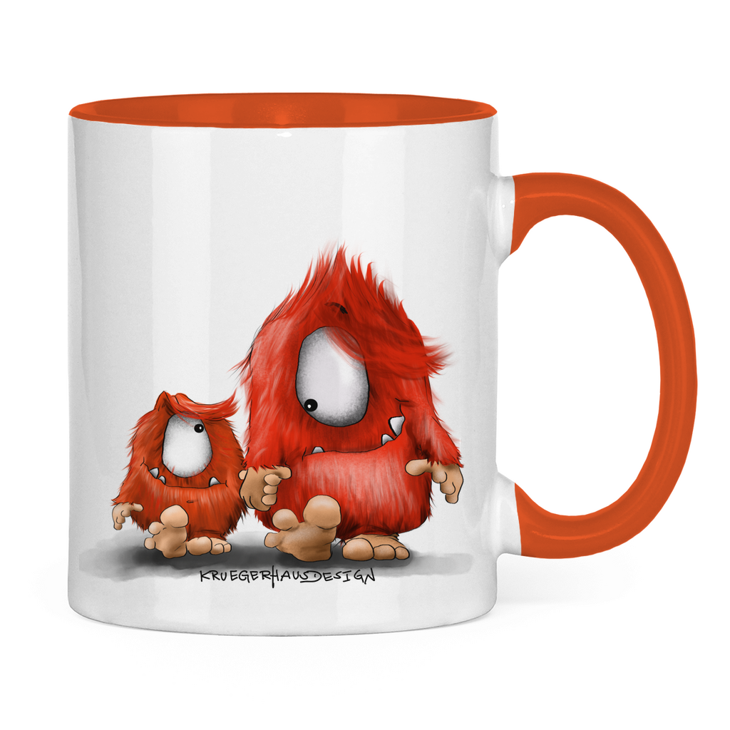 Tasse zweifarbig, Kaffeetasse, Teetasse, Du und ich... nur Monster Druck