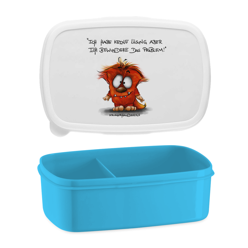 Lunchbox mit Aufteilung, Brotdose, Kruegerhausdesign Monster und Spruch, Ich habe keine Lösung aber ich bewundere... #86
