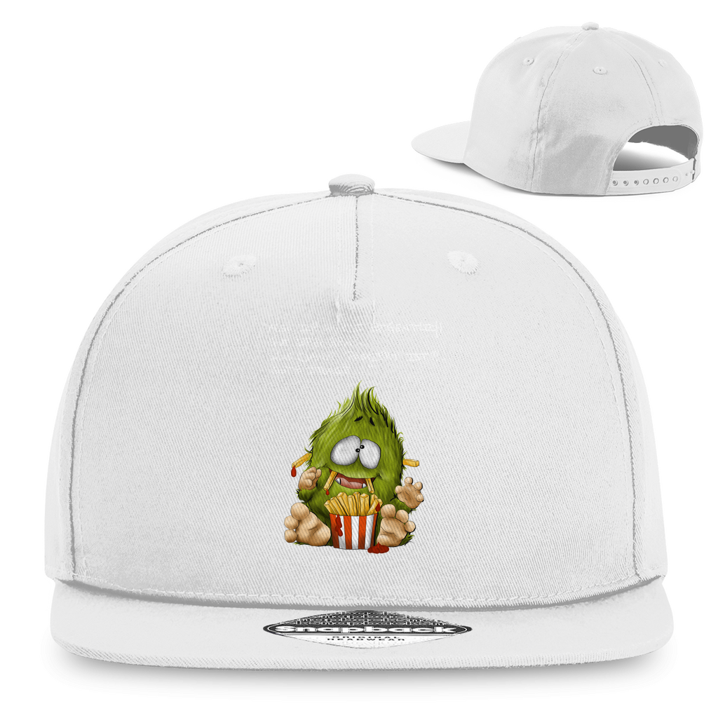 Snapback Rapper Cap,  Kruegerhausdesign Monster Spruch helle Schrift, also eigentlich bin ich gut... 297a