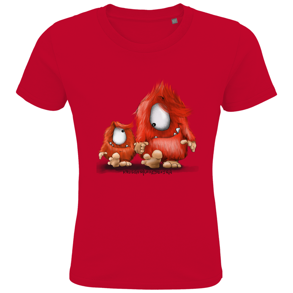 Kids Premium Bio T-Shirt, Du und ich... nur Monster Druck