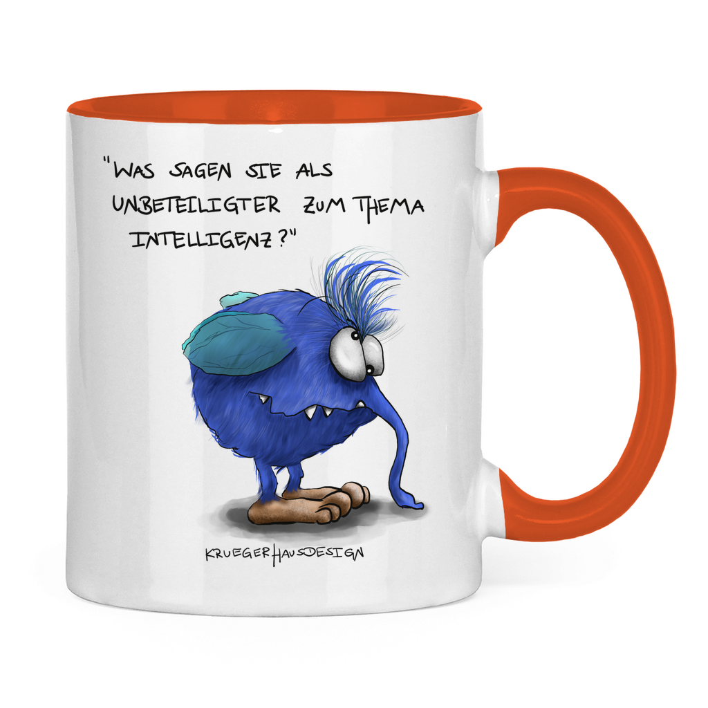 Tasse zweifarbig, Kaffeetasse, Teetasse, Kruegerhausdesign Monster mit Spruch, Was sagen Sie als Unbeteiligter... #13