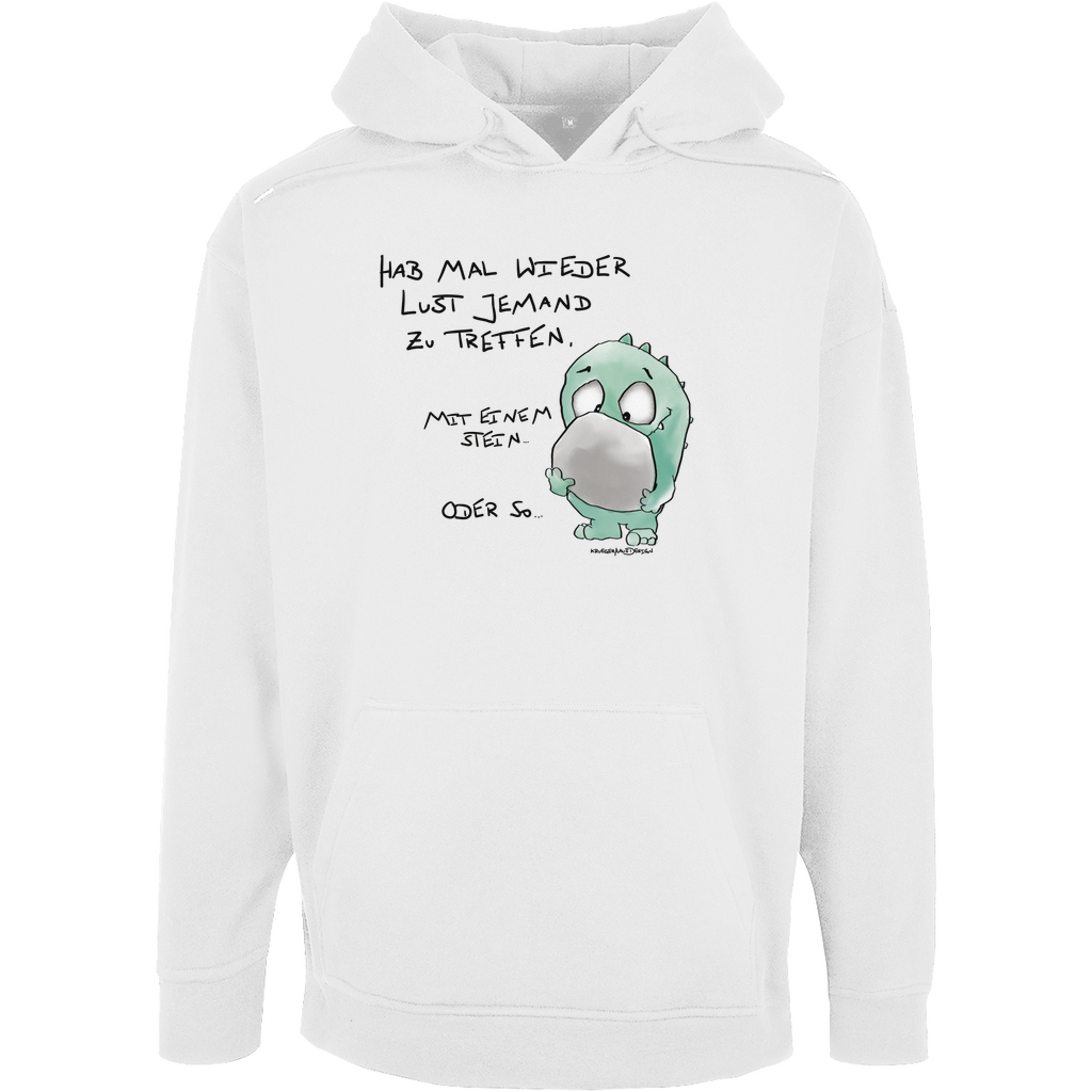 Unisex Oversize Hoodie Hab mal wieder Lust jemand zu treffen, mit einem Stein... oder so....