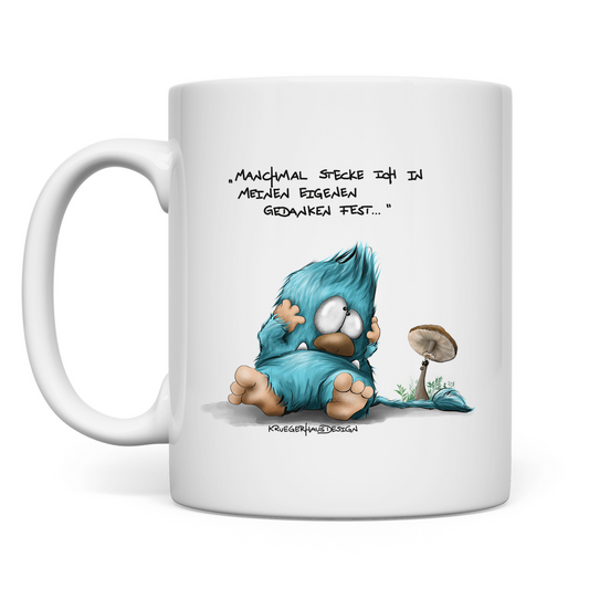Tasse; Kaffeetasse, Teetasse, Kruegerhausdesign mit Monster und Spruch, Manchmal stecke ich... #299