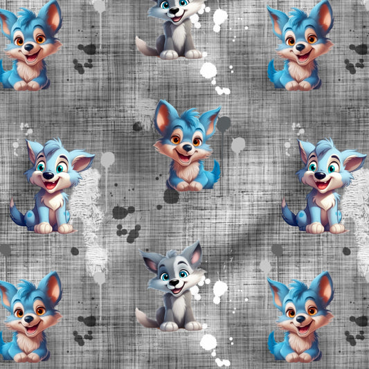 Stoffdesign, Surface Design kleiner Wolf