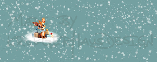 Stoffdesign, Surface Design breites Weihnachten Panel mit Reh