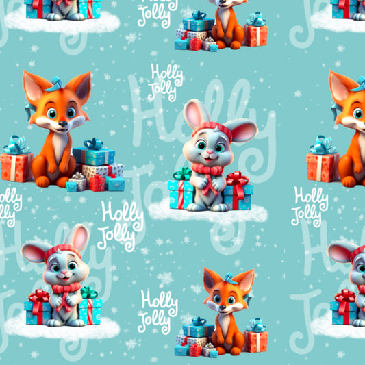 Stoffdesign, Surface Design Weihnachten Holly Jolly