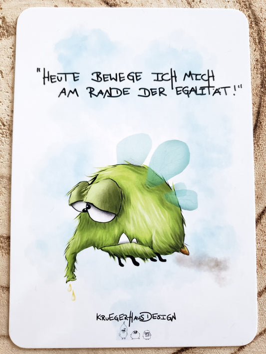 Postkarte Monster Kruegerhausdesign „Heute bewege ich mich...“