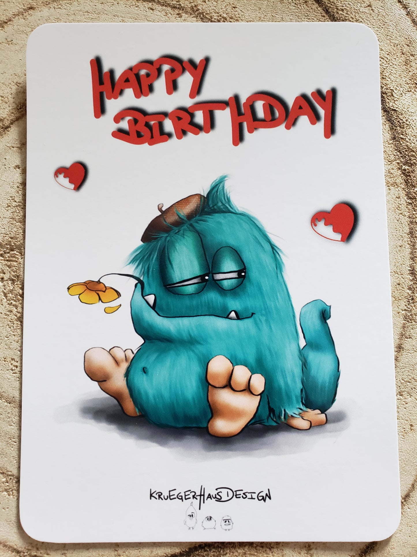 Postkarte Monster Kruegerhausdesign  "Happy Birthday"
