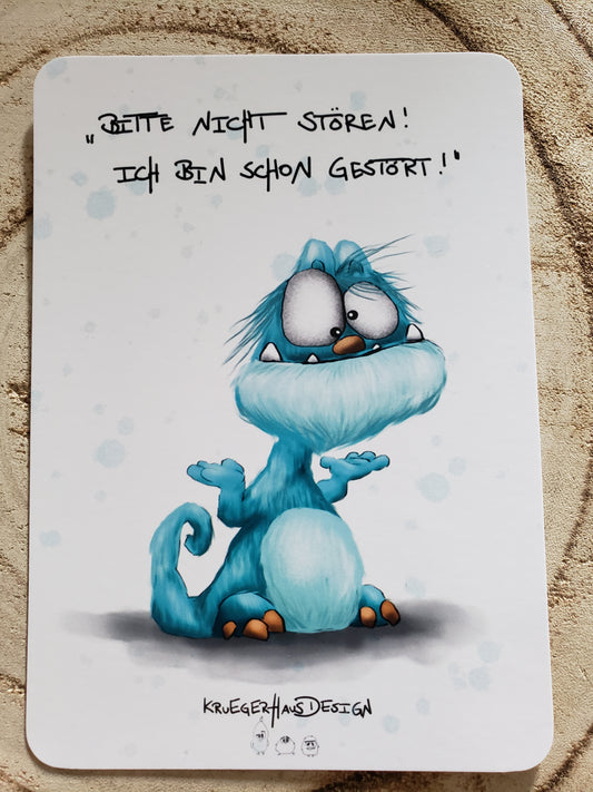 Postkarte Monster Kruegerhausdesign  "Bitte nicht stören!"