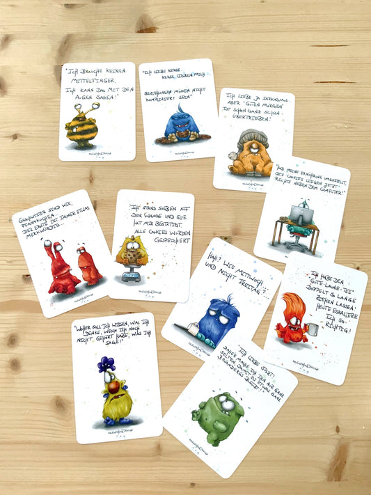 Postkarte Monster Kruegerhausdesign „Tagesmotto heute: Verwirre….“