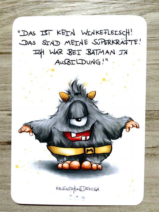 Postkarte Monster Kruegerhausdesign "Das ist kein Winkefleisch!"