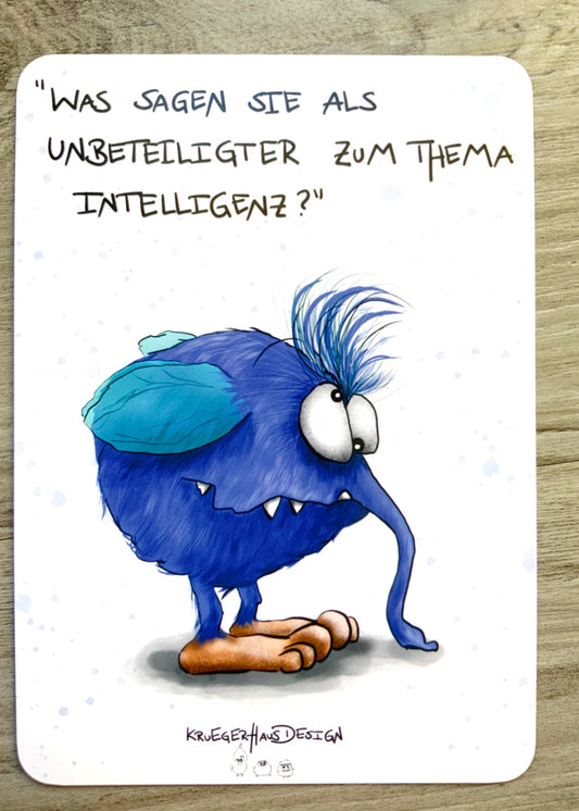 Postkarte Monster Kruegerhausdesign „Was sagen Sie als….“