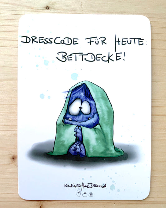 Postkarte Monster Kruegerhausdesign „Dresscode für heute ...
