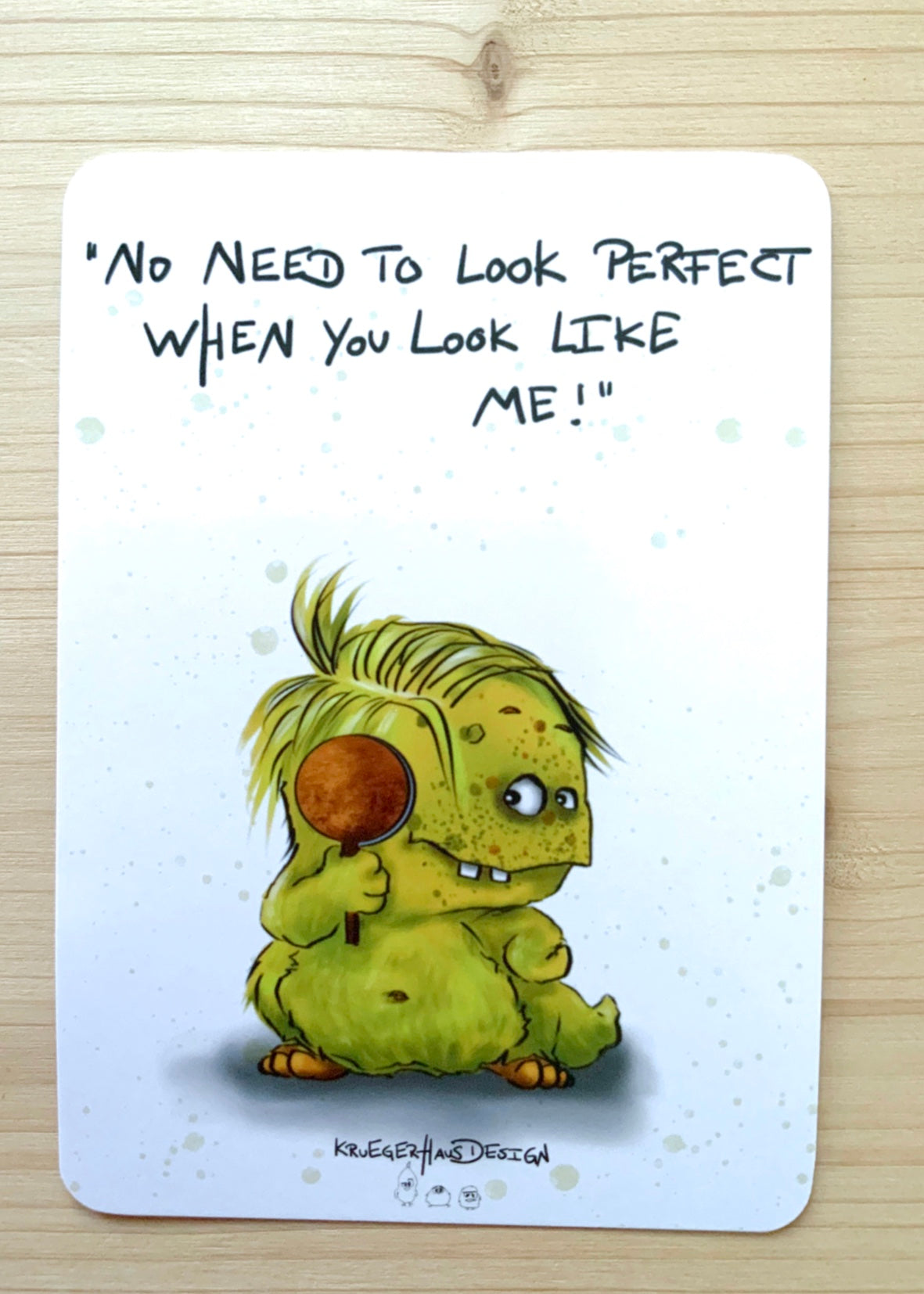 Postkarte Monster Kruegerhausdesign „No need to look…“