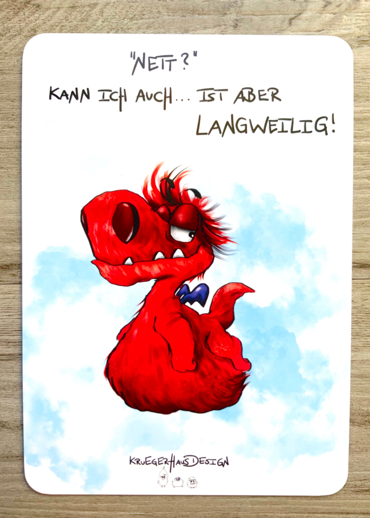 Postkarte Monster Kruegerhausdesign „Nett? Kann ich auch…“